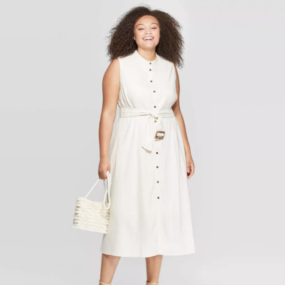 Who What Wear Sleeveless Crewneck Dress